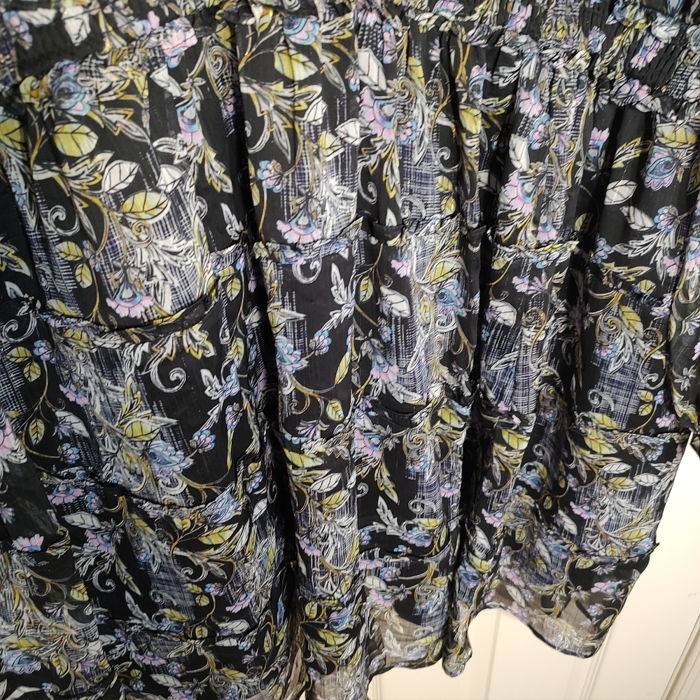 Torrid Black Floral Long Sleeve Dress - Picture 7 of 8